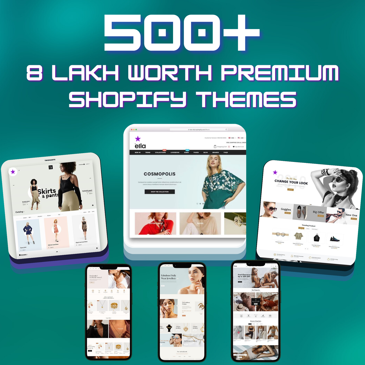Jumbo 30K+ Anime, Streetwear, Car + 500 Shopify Themes Pack