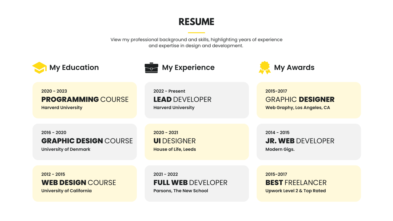 Personal Portfolio Graphic Design
