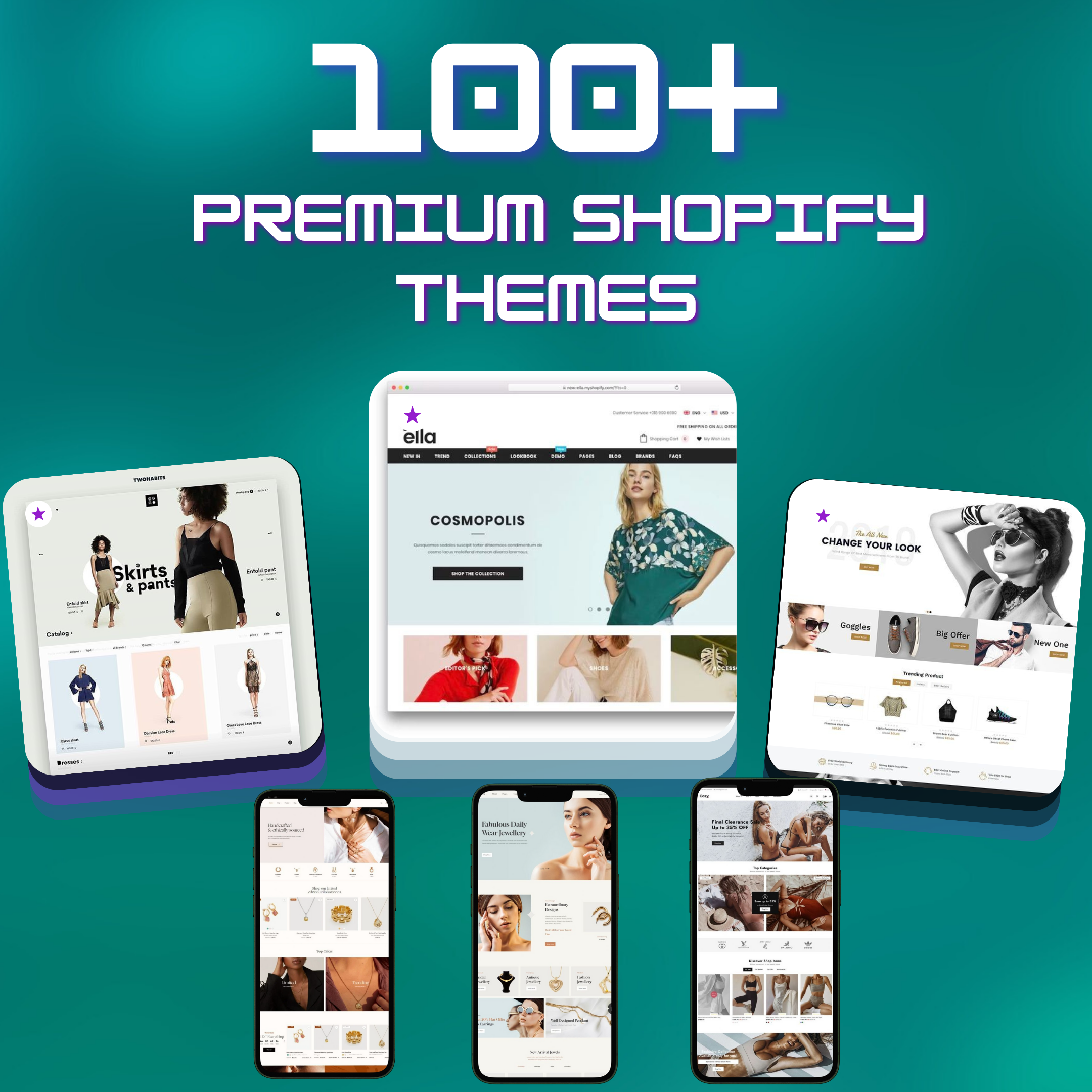 100+ Premium Shopify Themes - YourDigiBuddy